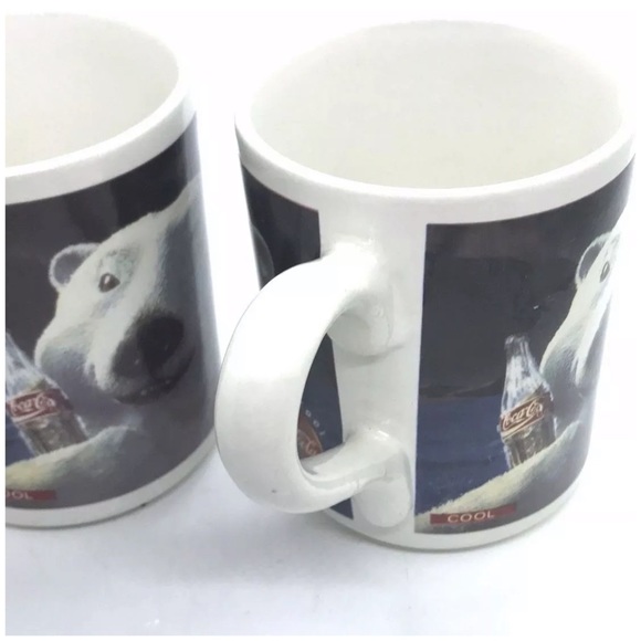 Coca Cola Polar Bear Mugs Alway Cool 2 ct - Picture 2 of 7